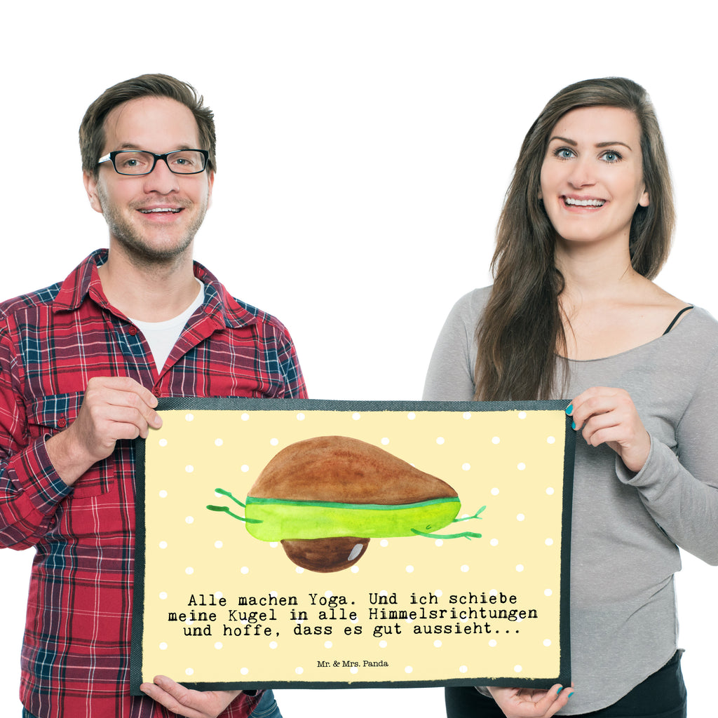 Fußmatte Avocado Yoga Avocado Yoga Vegan Türvorleger, Schmutzmatte, Fußabtreter, Matte, Schmutzfänger, Fußabstreifer, Schmutzfangmatte, Türmatte, Motivfußmatte,  Haustürmatte, Vorleger  Avocado, Veggie, Vegan, Gesund
