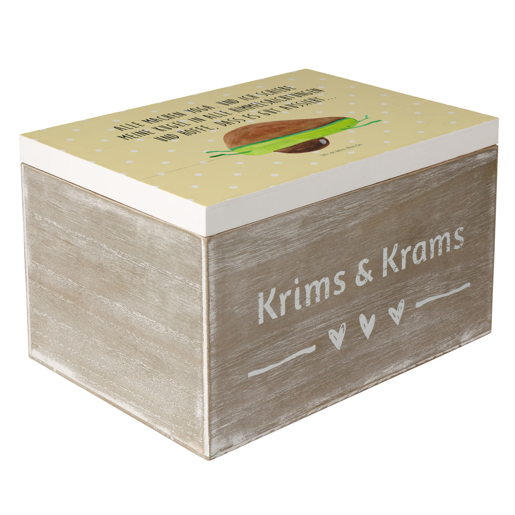 Holzkiste Avocado Yoga Holzkiste, Kiste, Schatzkiste, Truhe, Schatulle, XXL, Erinnerungsbox, Erinnerungskiste, Dekokiste, Aufbewahrungsbox, Avocado, Veggie, Vegan, Gesund, Avocado Yoga Vegan