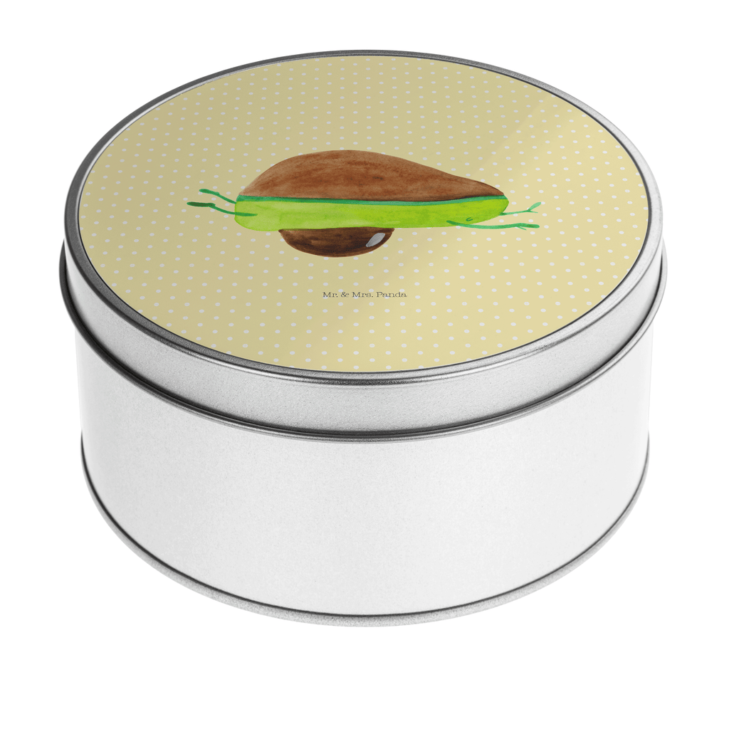 Blechdose rund Avocado Yoga Metalldose, Keksdose, Dose, Vorratsdose, Geschenkbox, Avocado, Veggie, Vegan, Gesund, Avocado Yoga Vegan