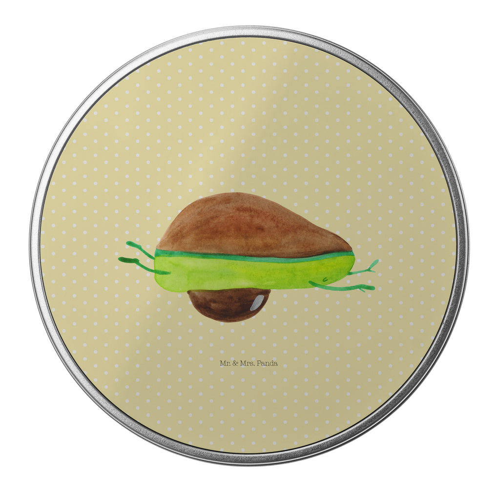 Blechdose rund Avocado Yoga Metalldose, Keksdose, Dose, Vorratsdose, Geschenkbox, Avocado, Veggie, Vegan, Gesund, Avocado Yoga Vegan