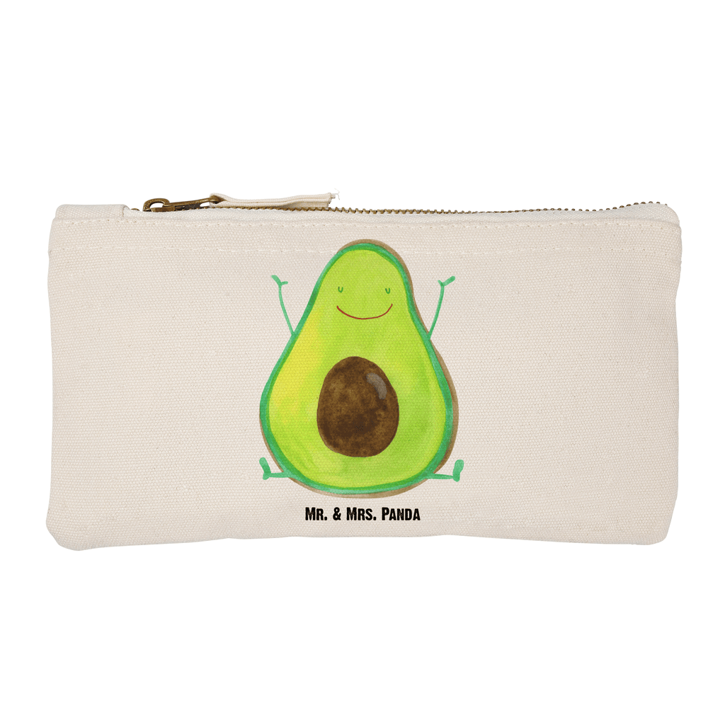 Schminktasche Avocado Happy Schminktasche, Kosmetiktasche, Kosmetikbeutel, Stiftemäppchen, Etui, Federmappe, Makeup, XXL, Schminketui, Kosmetiketui, Schlamperetui, Avocado, Veggie, Vegan, Gesund, Chaos