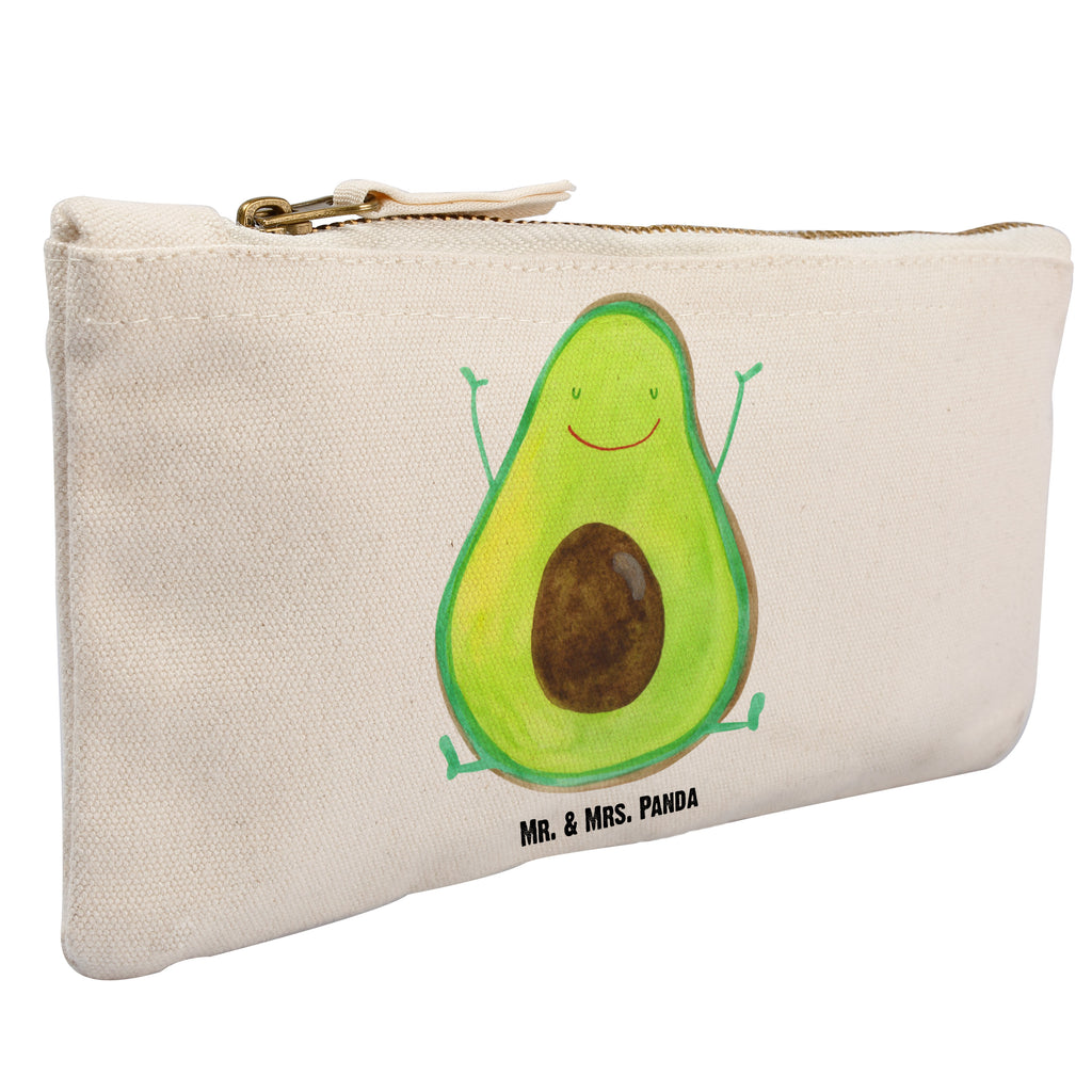 Schminktasche Avocado Happy Schminktasche, Kosmetiktasche, Kosmetikbeutel, Stiftemäppchen, Etui, Federmappe, Makeup, XXL, Schminketui, Kosmetiketui, Schlamperetui, Avocado, Veggie, Vegan, Gesund, Chaos