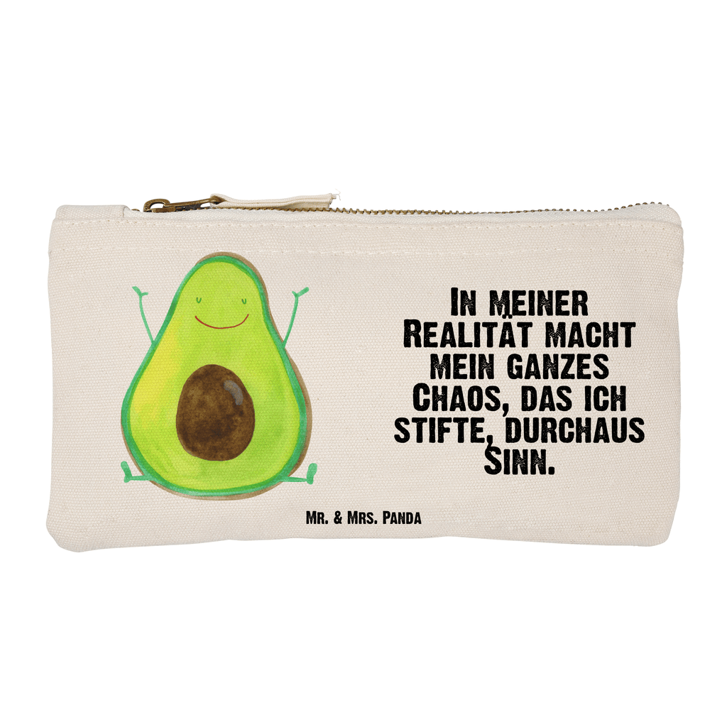 Schminktasche Avocado Happy Schminktasche, Kosmetiktasche, Kosmetikbeutel, Stiftemäppchen, Etui, Federmappe, Makeup, XXL, Schminketui, Kosmetiketui, Schlamperetui, Avocado, Veggie, Vegan, Gesund, Chaos