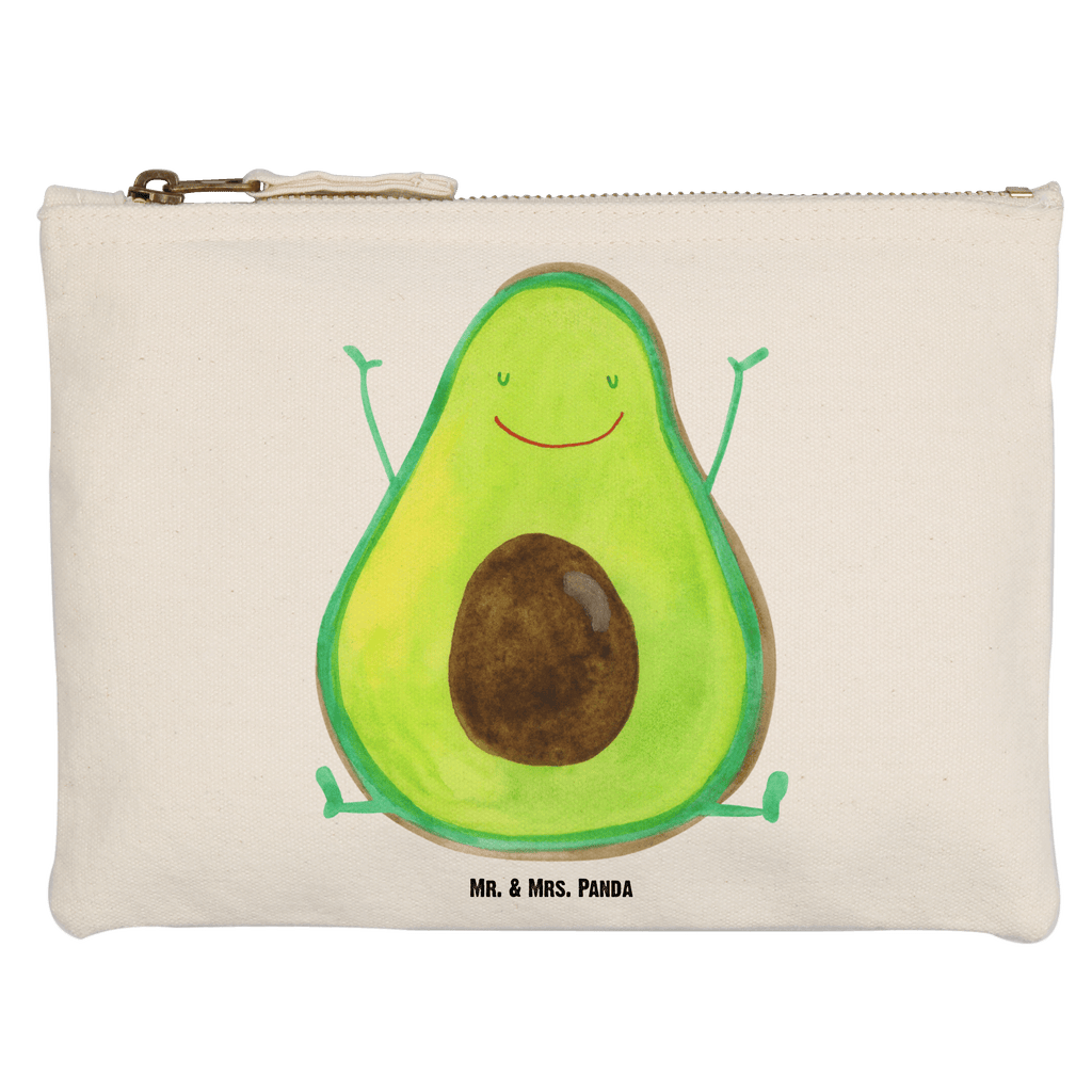 Schminktasche Avocado Happy Schminktasche, Kosmetiktasche, Kosmetikbeutel, Stiftemäppchen, Etui, Federmappe, Makeup, XXL, Schminketui, Kosmetiketui, Schlamperetui, Avocado, Veggie, Vegan, Gesund, Chaos