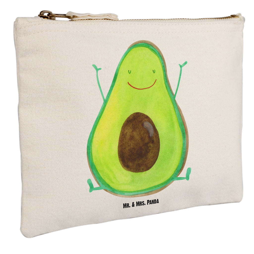 Schminktasche Avocado Happy Schminktasche, Kosmetiktasche, Kosmetikbeutel, Stiftemäppchen, Etui, Federmappe, Makeup, XXL, Schminketui, Kosmetiketui, Schlamperetui, Avocado, Veggie, Vegan, Gesund, Chaos