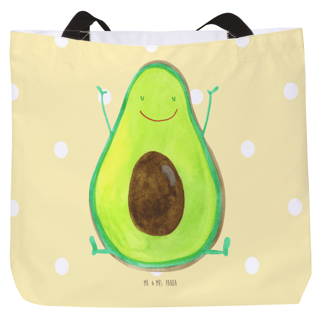 Shopper Avocado Happy Beutel, Einkaufstasche, Tasche, Strandtasche, Einkaufsbeutel, Shopper, Schultasche, Freizeittasche, Tragebeutel, Schulbeutel, Alltagstasche, Avocado, Veggie, Vegan, Gesund, Chaos