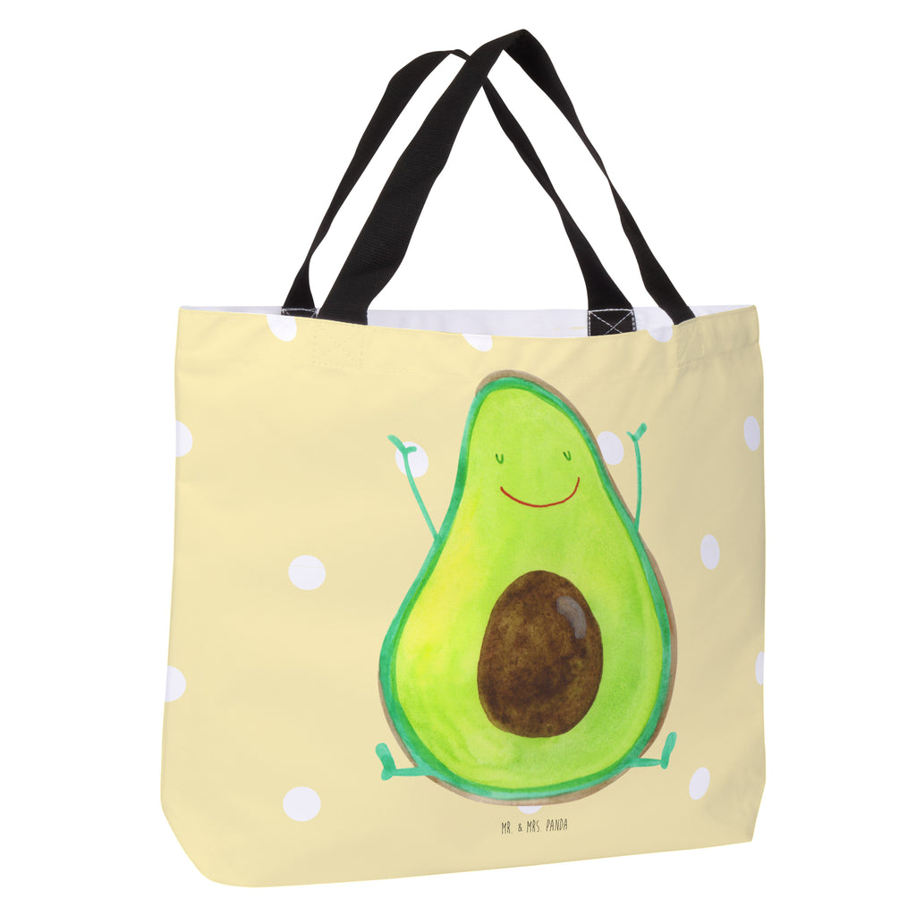 Shopper Avocado Happy Beutel, Einkaufstasche, Tasche, Strandtasche, Einkaufsbeutel, Shopper, Schultasche, Freizeittasche, Tragebeutel, Schulbeutel, Alltagstasche, Avocado, Veggie, Vegan, Gesund, Chaos
