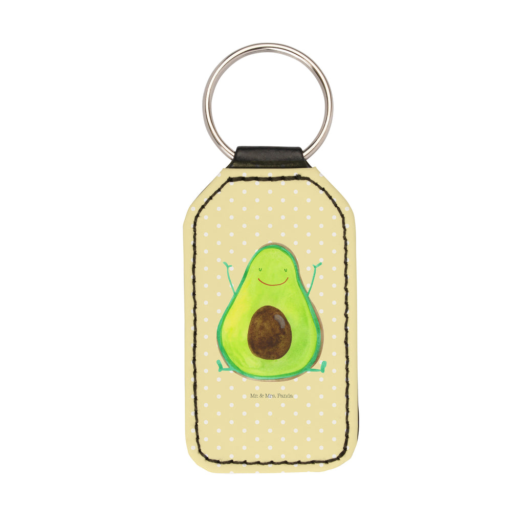 Rechteckig Schlüsselanhänger Avocado Happy Schlüsselanhänger, Anhänger, Taschenanhänger, Glücksbringer, Schutzengel, Avocado, Veggie, Vegan, Gesund, Chaos