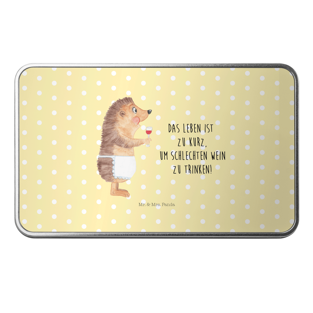 Metalldose rechteckig Igel mit Wein Blechdose, Metalldose, Blechbox, Container, Keksdose, Vorratsdose, Vorratsbox, Döschen, Versperbox, Vesperdose, Aufbewahrungsdose, Aufbewahrungsbox, Aluminiumdose, Dose, Tiermotive, Gute Laune, lustige Sprüche, Tiere, Wein Spruch, Igel, Geschenk Weintrinker, Geschenk Weinliebhaber, Wein Deko, Weinglas, Rotwein, Weißwein, Wein trinken