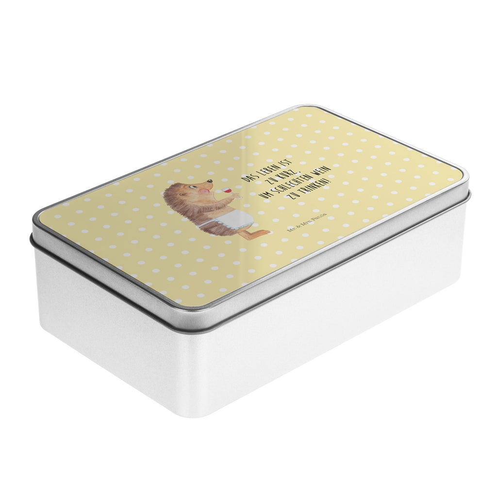 Metalldose rechteckig Igel mit Wein Blechdose, Metalldose, Blechbox, Container, Keksdose, Vorratsdose, Vorratsbox, Döschen, Versperbox, Vesperdose, Aufbewahrungsdose, Aufbewahrungsbox, Aluminiumdose, Dose, Tiermotive, Gute Laune, lustige Sprüche, Tiere, Wein Spruch, Igel, Geschenk Weintrinker, Geschenk Weinliebhaber, Wein Deko, Weinglas, Rotwein, Weißwein, Wein trinken