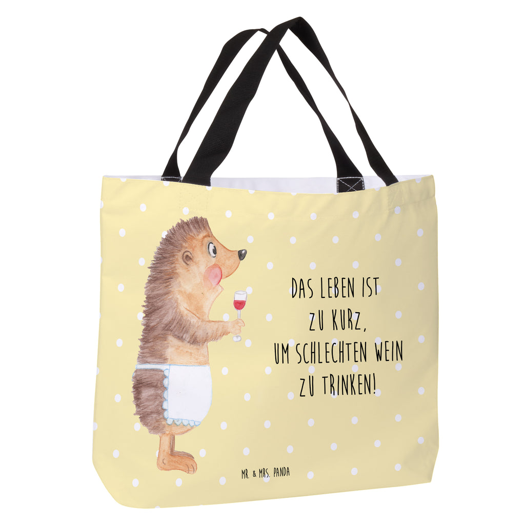 Shopper Igel mit Wein Beutel, Einkaufstasche, Tasche, Strandtasche, Einkaufsbeutel, Shopper, Schultasche, Freizeittasche, Tragebeutel, Schulbeutel, Alltagstasche, Tiermotive, Gute Laune, lustige Sprüche, Tiere, Wein Spruch, Igel, Geschenk Weintrinker, Geschenk Weinliebhaber, Wein Deko, Weinglas, Rotwein, Weißwein, Wein trinken