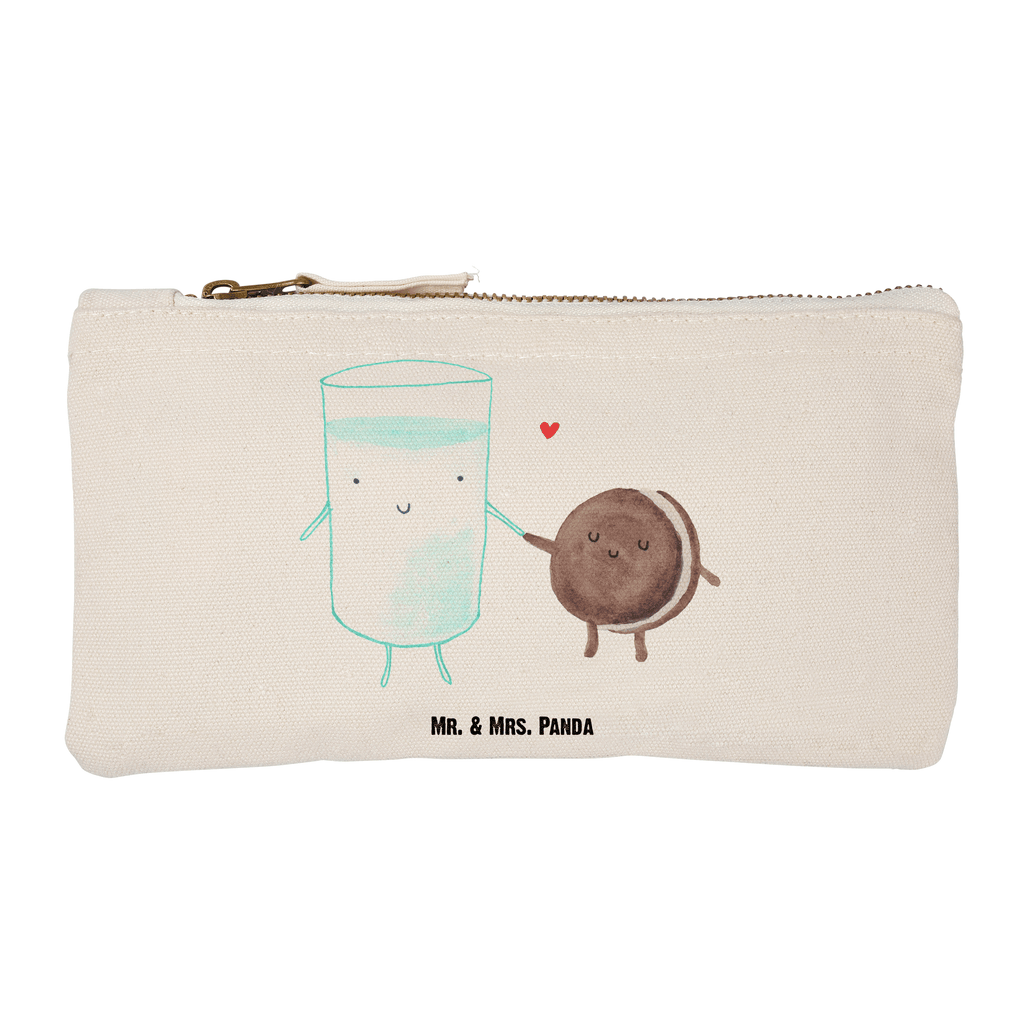 Schminktasche Milch & Keks Schminktasche, Kosmetiktasche, Kosmetikbeutel, Stiftemäppchen, Etui, Federmappe, Makeup, XXL, Schminketui, Kosmetiketui, Schlamperetui, Tiermotive, Gute Laune, lustige Sprüche, Tiere, Milk, Cookie, Milch, Keks, Kekse, Kaffee, Einladung Frühstück, Motiv süß, romantisch, perfektes Paar