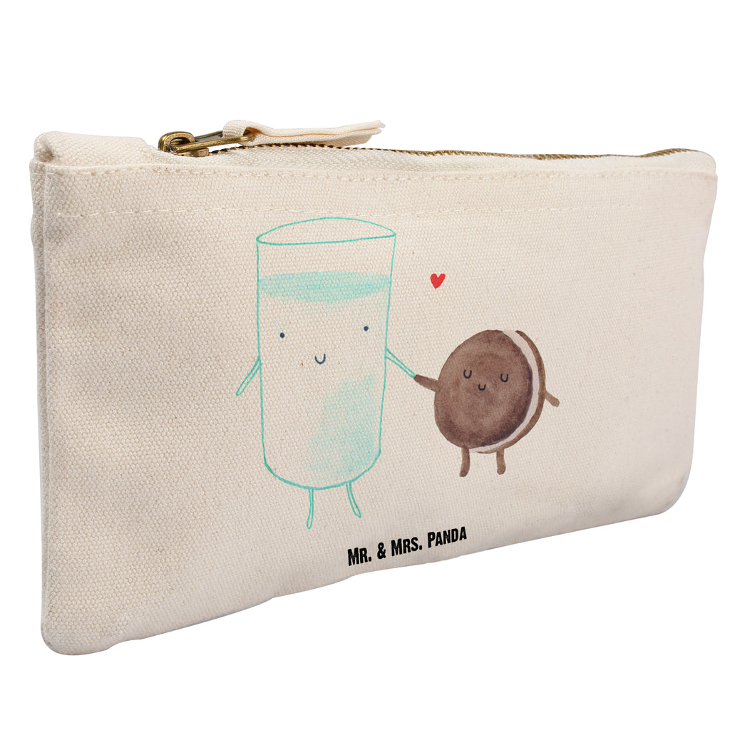 Schminktasche Milch & Keks Schminktasche, Kosmetiktasche, Kosmetikbeutel, Stiftemäppchen, Etui, Federmappe, Makeup, XXL, Schminketui, Kosmetiketui, Schlamperetui, Tiermotive, Gute Laune, lustige Sprüche, Tiere, Milk, Cookie, Milch, Keks, Kekse, Kaffee, Einladung Frühstück, Motiv süß, romantisch, perfektes Paar