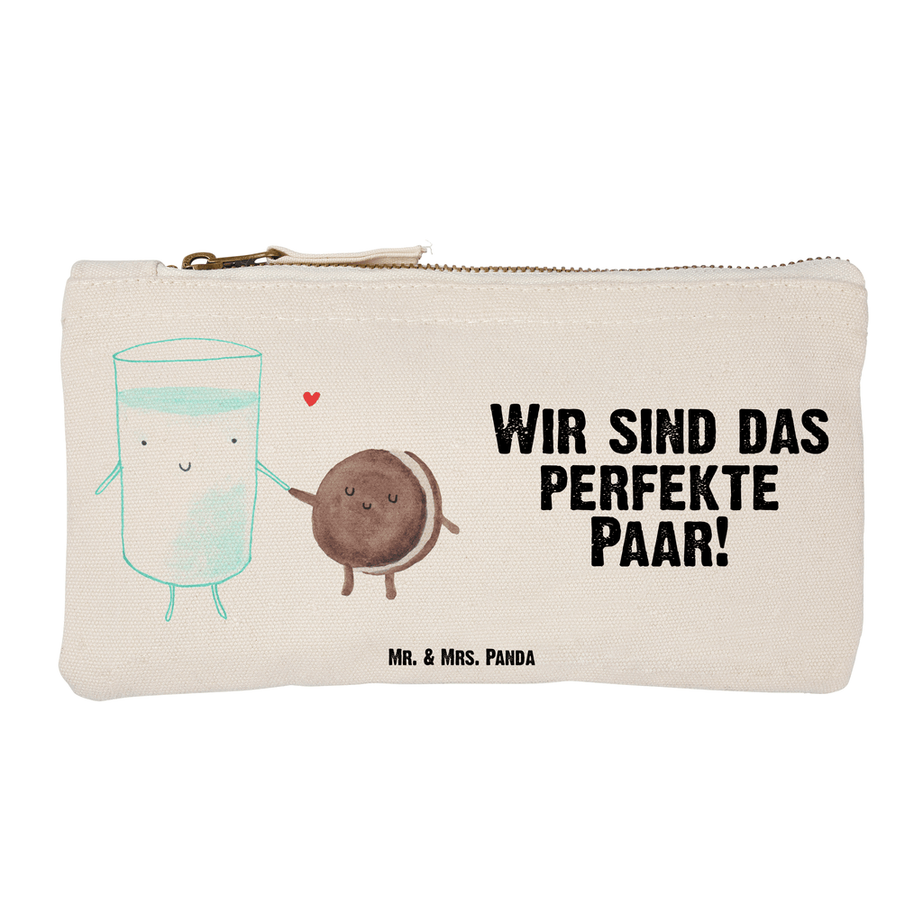 Schminktasche Milch & Keks Schminktasche, Kosmetiktasche, Kosmetikbeutel, Stiftemäppchen, Etui, Federmappe, Makeup, XXL, Schminketui, Kosmetiketui, Schlamperetui, Tiermotive, Gute Laune, lustige Sprüche, Tiere, Milk, Cookie, Milch, Keks, Kekse, Kaffee, Einladung Frühstück, Motiv süß, romantisch, perfektes Paar