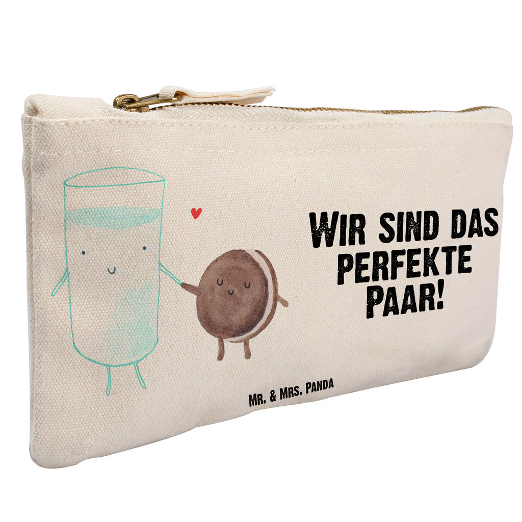 Schminktasche Milch & Keks Schminktasche, Kosmetiktasche, Kosmetikbeutel, Stiftemäppchen, Etui, Federmappe, Makeup, XXL, Schminketui, Kosmetiketui, Schlamperetui, Tiermotive, Gute Laune, lustige Sprüche, Tiere, Milk, Cookie, Milch, Keks, Kekse, Kaffee, Einladung Frühstück, Motiv süß, romantisch, perfektes Paar
