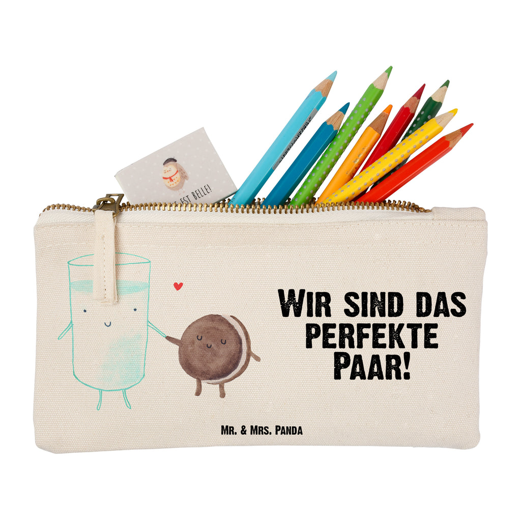 Schminktasche Milch & Keks Schminktasche, Kosmetiktasche, Kosmetikbeutel, Stiftemäppchen, Etui, Federmappe, Makeup, XXL, Schminketui, Kosmetiketui, Schlamperetui, Tiermotive, Gute Laune, lustige Sprüche, Tiere, Milk, Cookie, Milch, Keks, Kekse, Kaffee, Einladung Frühstück, Motiv süß, romantisch, perfektes Paar