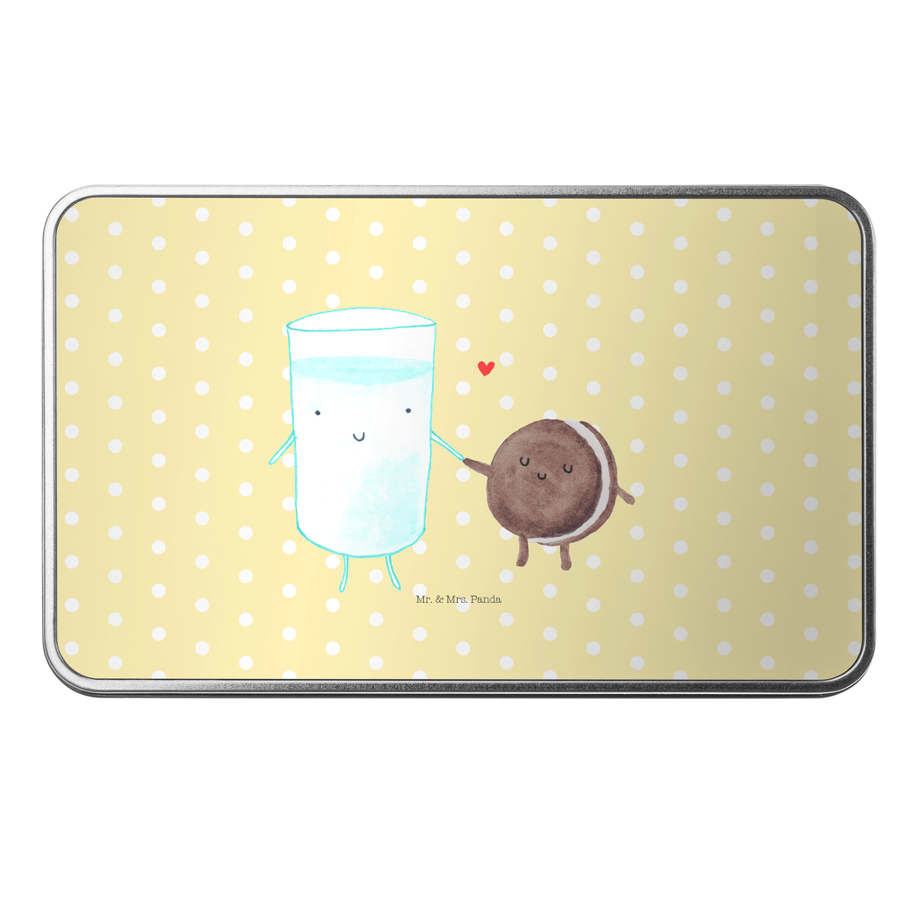 Metalldose rechteckig Milch & Keks Blechdose, Metalldose, Blechbox, Container, Keksdose, Vorratsdose, Vorratsbox, Döschen, Versperbox, Vesperdose, Aufbewahrungsdose, Aufbewahrungsbox, Aluminiumdose, Dose, Tiermotive, Gute Laune, lustige Sprüche, Tiere, Milk, Cookie, Milch, Keks, Kekse, Kaffee, Einladung Frühstück, Motiv süß, romantisch, perfektes Paar