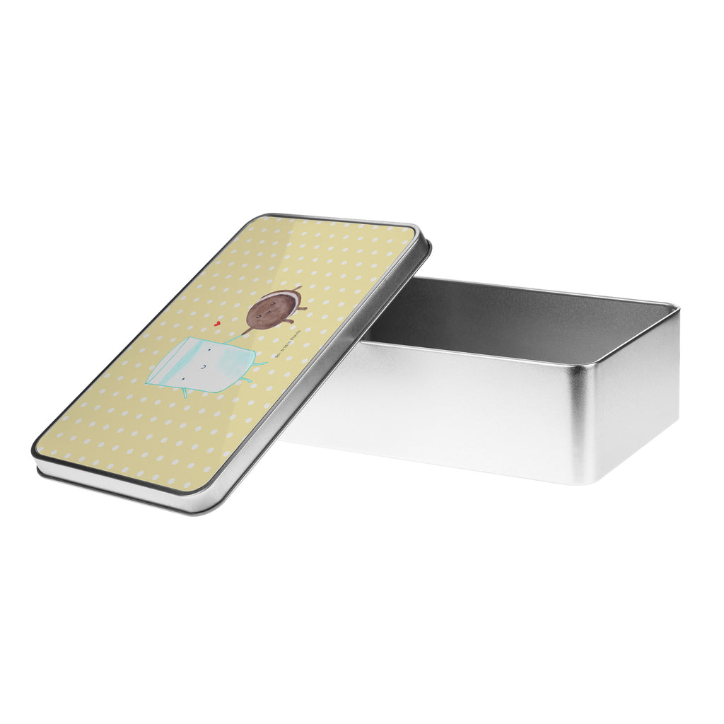 Metalldose rechteckig Milch & Keks Blechdose, Metalldose, Blechbox, Container, Keksdose, Vorratsdose, Vorratsbox, Döschen, Versperbox, Vesperdose, Aufbewahrungsdose, Aufbewahrungsbox, Aluminiumdose, Dose, Tiermotive, Gute Laune, lustige Sprüche, Tiere, Milk, Cookie, Milch, Keks, Kekse, Kaffee, Einladung Frühstück, Motiv süß, romantisch, perfektes Paar