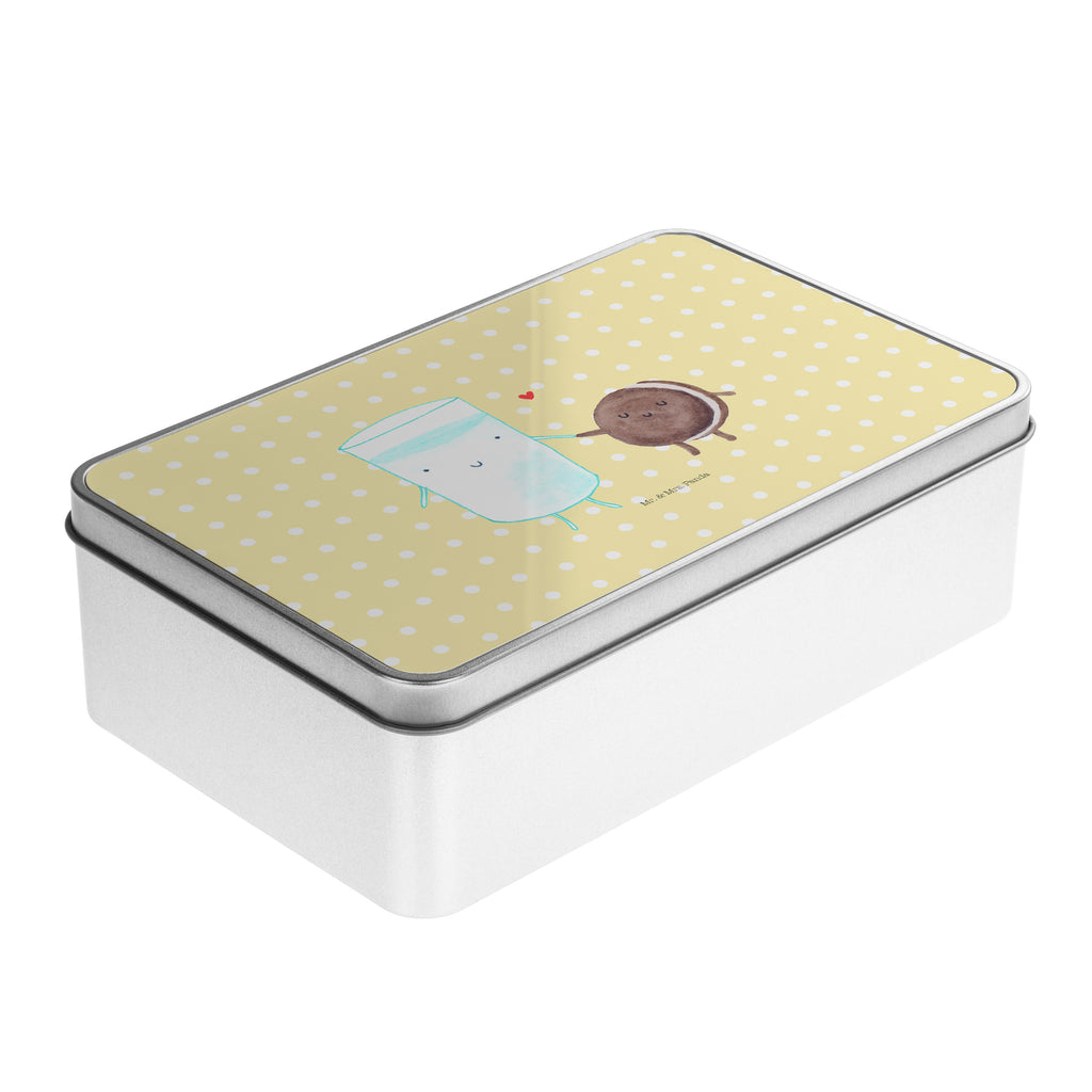Metalldose rechteckig Milch & Keks Blechdose, Metalldose, Blechbox, Container, Keksdose, Vorratsdose, Vorratsbox, Döschen, Versperbox, Vesperdose, Aufbewahrungsdose, Aufbewahrungsbox, Aluminiumdose, Dose, Tiermotive, Gute Laune, lustige Sprüche, Tiere, Milk, Cookie, Milch, Keks, Kekse, Kaffee, Einladung Frühstück, Motiv süß, romantisch, perfektes Paar