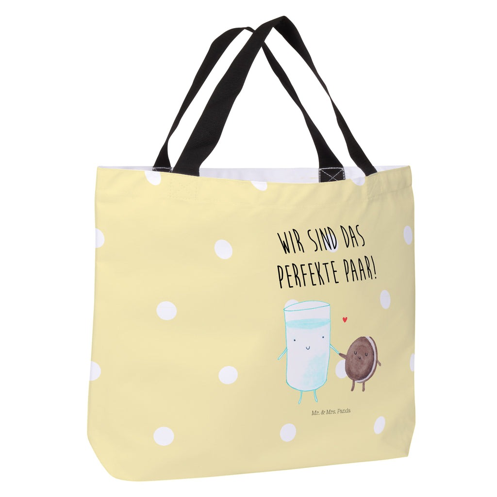 Shopper Milch & Keks Beutel, Einkaufstasche, Tasche, Strandtasche, Einkaufsbeutel, Shopper, Schultasche, Freizeittasche, Tragebeutel, Schulbeutel, Alltagstasche, Tiermotive, Gute Laune, lustige Sprüche, Tiere, Milk, Cookie, Milch, Keks, Kekse, Kaffee, Einladung Frühstück, Motiv süß, romantisch, perfektes Paar