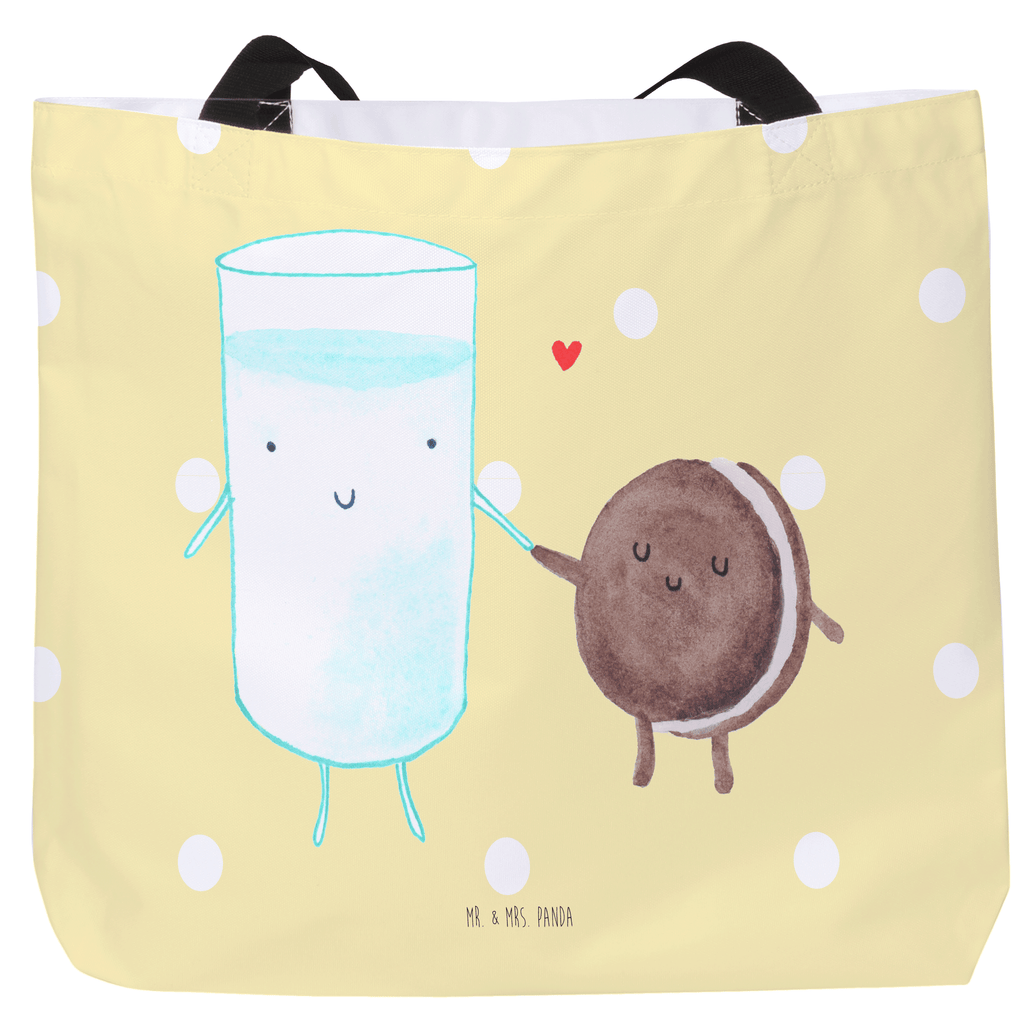 Shopper Milch & Keks Beutel, Einkaufstasche, Tasche, Strandtasche, Einkaufsbeutel, Shopper, Schultasche, Freizeittasche, Tragebeutel, Schulbeutel, Alltagstasche, Tiermotive, Gute Laune, lustige Sprüche, Tiere, Milk, Cookie, Milch, Keks, Kekse, Kaffee, Einladung Frühstück, Motiv süß, romantisch, perfektes Paar