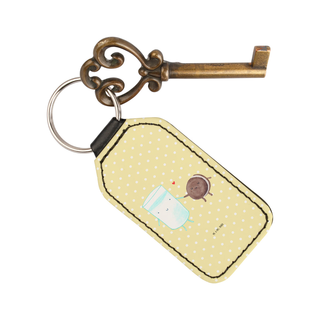 Rechteckig Schlüsselanhänger Milch & Keks Schlüsselanhänger, Anhänger, Taschenanhänger, Glücksbringer, Schutzengel, Tiermotive, Gute Laune, lustige Sprüche, Tiere, Milk, Cookie, Milch, Keks, Kekse, Kaffee, Einladung Frühstück, Motiv süß, romantisch, perfektes Paar