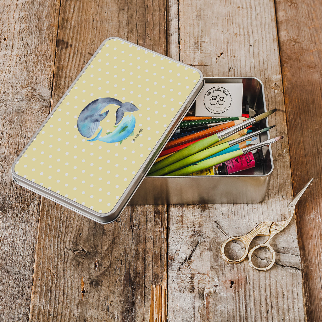 Metalldose rechteckig Walfisch & Thunfisch Blechdose, Metalldose, Blechbox, Container, Keksdose, Vorratsdose, Vorratsbox, Döschen, Versperbox, Vesperdose, Aufbewahrungsdose, Aufbewahrungsbox, Aluminiumdose, Dose, Tiermotive, Gute Laune, lustige Sprüche, Tiere, Wal, Wahl, Tunfisch, Wortwitz lustig, Spruch lustig, Flachwitz, Witz, Spruch des Tages, Flachwitz Geschenk