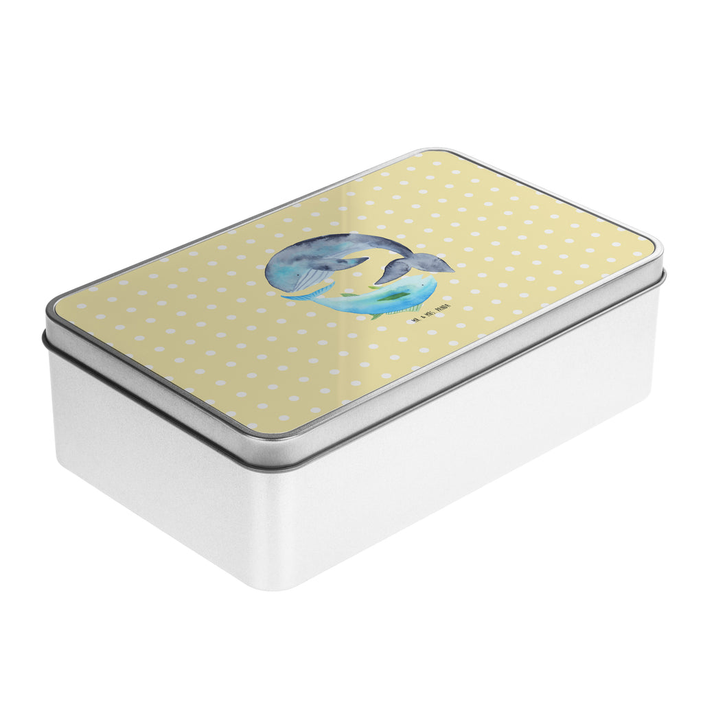 Metalldose rechteckig Walfisch & Thunfisch Blechdose, Metalldose, Blechbox, Container, Keksdose, Vorratsdose, Vorratsbox, Döschen, Versperbox, Vesperdose, Aufbewahrungsdose, Aufbewahrungsbox, Aluminiumdose, Dose, Tiermotive, Gute Laune, lustige Sprüche, Tiere, Wal, Wahl, Tunfisch, Wortwitz lustig, Spruch lustig, Flachwitz, Witz, Spruch des Tages, Flachwitz Geschenk