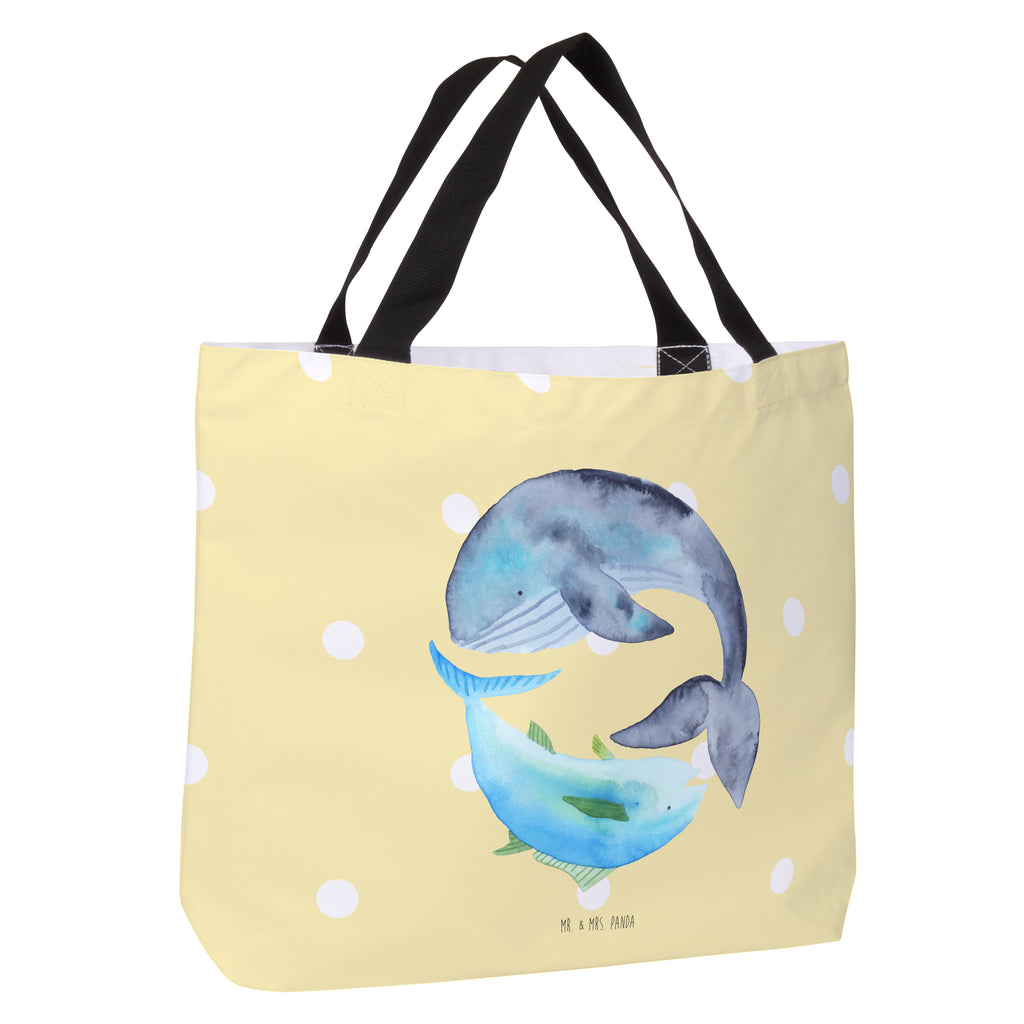 Shopper Walfisch & Thunfisch Beutel, Einkaufstasche, Tasche, Strandtasche, Einkaufsbeutel, Shopper, Schultasche, Freizeittasche, Tragebeutel, Schulbeutel, Alltagstasche, Tiermotive, Gute Laune, lustige Sprüche, Tiere, Wal, Wahl, Tunfisch, Wortwitz lustig, Spruch lustig, Flachwitz, Witz, Spruch des Tages, Flachwitz Geschenk