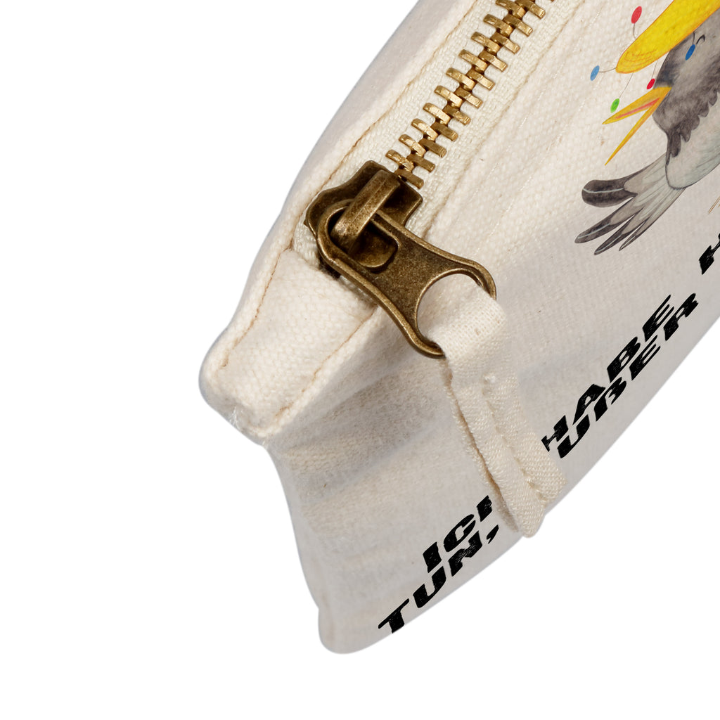 Schminktasche Rabe mit Sombrero Schminktasche, Kosmetiktasche, Kosmetikbeutel, Stiftemäppchen, Etui, Federmappe, Makeup, XXL, Schminketui, Kosmetiketui, Schlamperetui, Tiermotive, Gute Laune, lustige Sprüche, Tiere, Rabe, Vogel, Vögel, Spruch positiv, fröhlich sein, glücklich sein, Glück Spruch, froh, Elster, Motivation