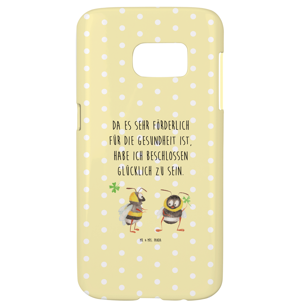 Samsung Galaxy S7 Handyhülle Hummeln mit Kleeblatt Handycover, Handyhülle, Cover, Handy, Hülle, Samsung, Samsung Galaxy S7, süße Tiermotive, gute Laune, lustige Sprüche, Tiere, Hummel, Biene, Spruch positiv, Biene Deko, Spruch schön, glücklich sein, glücklich werden, Spruch fröhlich