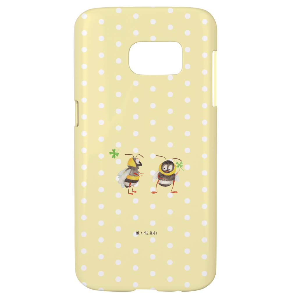 Samsung Galaxy S7 Handyhülle Hummeln mit Kleeblatt Handycover, Handyhülle, Cover, Handy, Hülle, Samsung, Samsung Galaxy S7, süße Tiermotive, gute Laune, lustige Sprüche, Tiere, Hummel, Biene, Spruch positiv, Biene Deko, Spruch schön, glücklich sein, glücklich werden, Spruch fröhlich