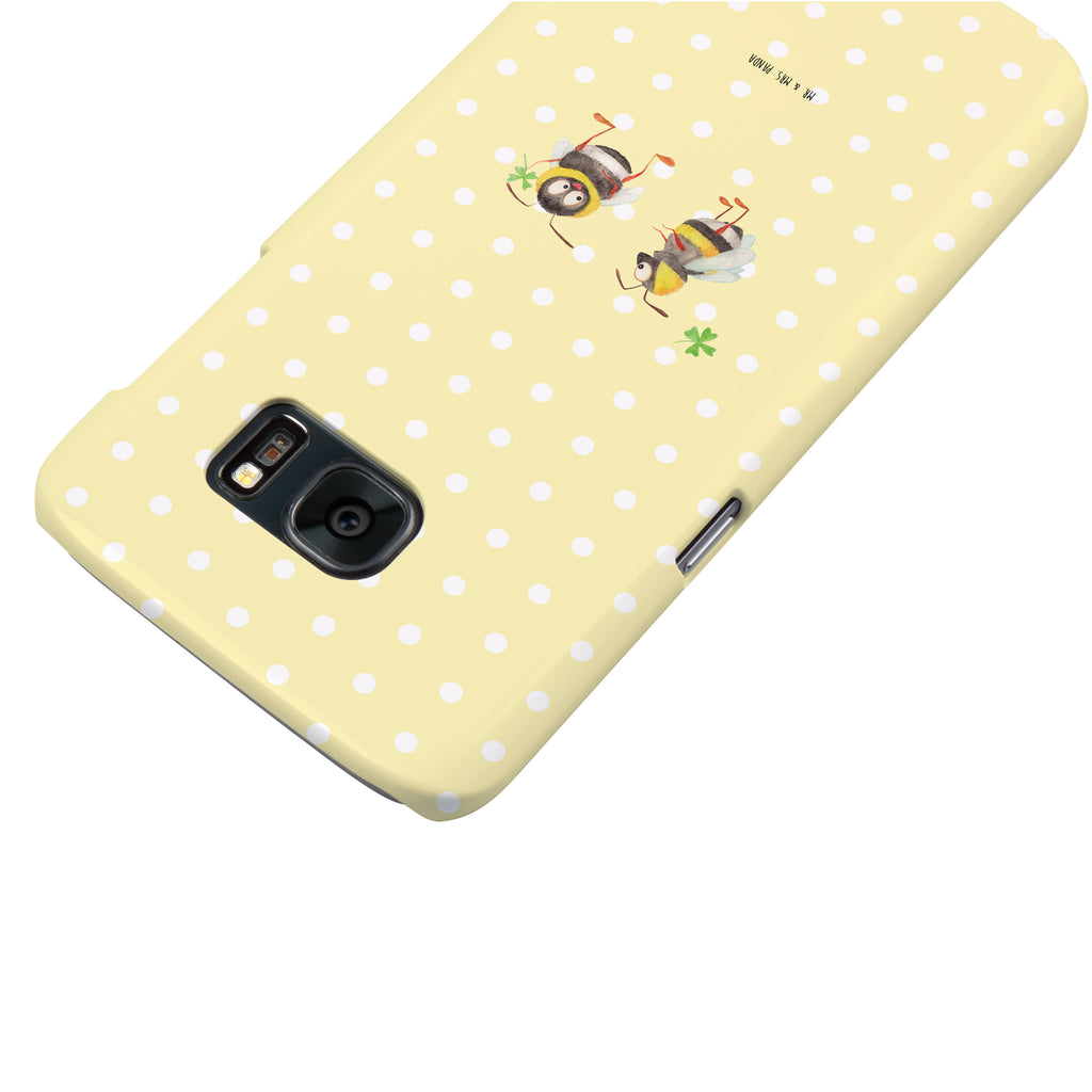 Samsung Galaxy S7 Handyhülle Hummeln mit Kleeblatt Handycover, Handyhülle, Cover, Handy, Hülle, Samsung, Samsung Galaxy S7, süße Tiermotive, gute Laune, lustige Sprüche, Tiere, Hummel, Biene, Spruch positiv, Biene Deko, Spruch schön, glücklich sein, glücklich werden, Spruch fröhlich
