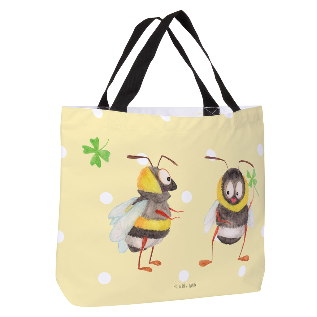 Shopper Hummeln mit Kleeblatt Beutel, Einkaufstasche, Tasche, Strandtasche, Einkaufsbeutel, Shopper, Schultasche, Freizeittasche, Tragebeutel, Schulbeutel, Alltagstasche, Tiermotive, Gute Laune, lustige Sprüche, Tiere, Hummel, Biene, Spruch positiv, Biene Deko, Spruch schön, glücklich sein, glücklich werden, Spruch fröhlich