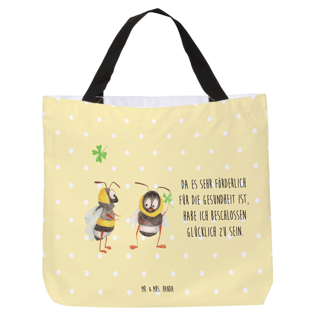 Shopper Hummeln mit Kleeblatt Beutel, Einkaufstasche, Tasche, Strandtasche, Einkaufsbeutel, Shopper, Schultasche, Freizeittasche, Tragebeutel, Schulbeutel, Alltagstasche, Tiermotive, Gute Laune, lustige Sprüche, Tiere, Hummel, Biene, Spruch positiv, Biene Deko, Spruch schön, glücklich sein, glücklich werden, Spruch fröhlich