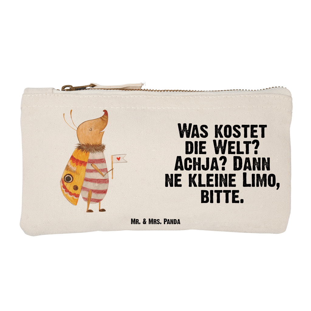 Schminktasche Nachtfalter mit Fähnchen Schminktasche, Kosmetiktasche, Kosmetikbeutel, Stiftemäppchen, Etui, Federmappe, Makeup, XXL, Schminketui, Kosmetiketui, Schlamperetui, Tiermotive, Gute Laune, lustige Sprüche, Tiere, Nachtfalter, Käfer, Spruch lustig, Spruch witzig, süß, niedlich, Küche Deko, Was kostet die Welt