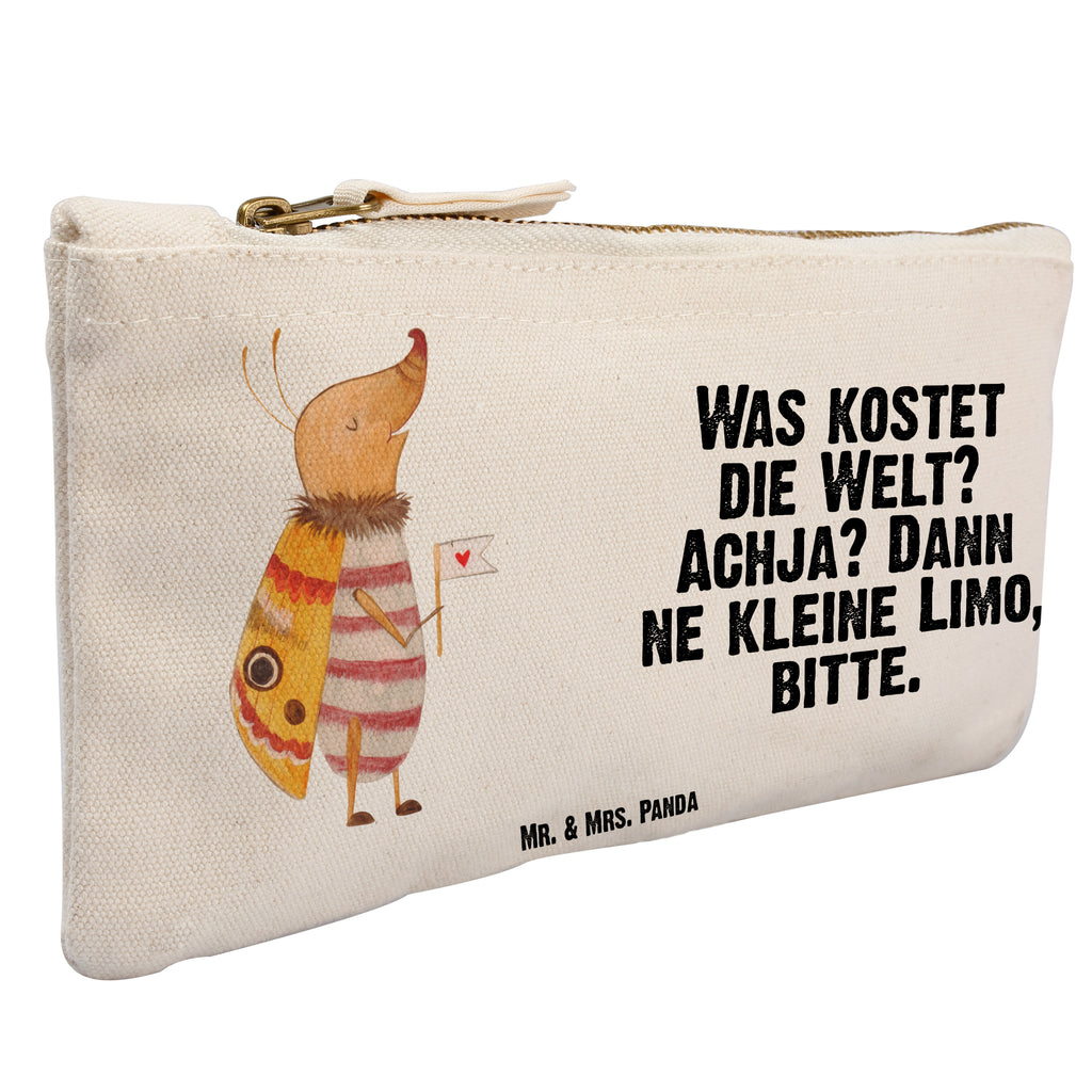 Schminktasche Nachtfalter mit Fähnchen Schminktasche, Kosmetiktasche, Kosmetikbeutel, Stiftemäppchen, Etui, Federmappe, Makeup, XXL, Schminketui, Kosmetiketui, Schlamperetui, Tiermotive, Gute Laune, lustige Sprüche, Tiere, Nachtfalter, Käfer, Spruch lustig, Spruch witzig, süß, niedlich, Küche Deko, Was kostet die Welt