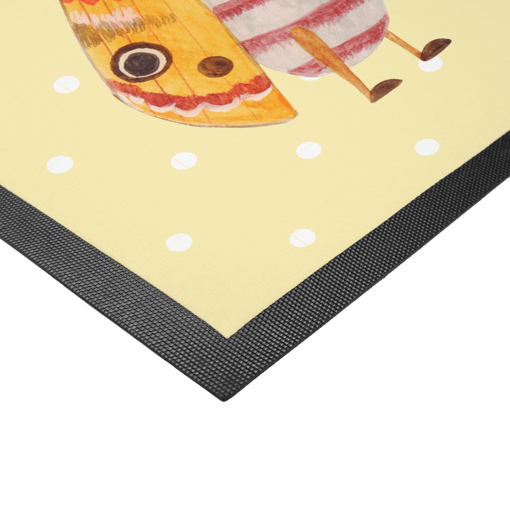 Fußmatte Nachtfalter mit Fähnchen Nachtfalter, Käfer, Spruch lustig, Spruch witzig, süß, niedlich, Küche Deko, Was kostet die Welt Türvorleger, Schmutzmatte, Fußabtreter, Matte, Schmutzfänger, Fußabstreifer, Schmutzfangmatte, Türmatte, Motivfußmatte,  Haustürmatte, Vorleger  süße Tiermotive, gute Laune, lustige Sprüche, Tiere