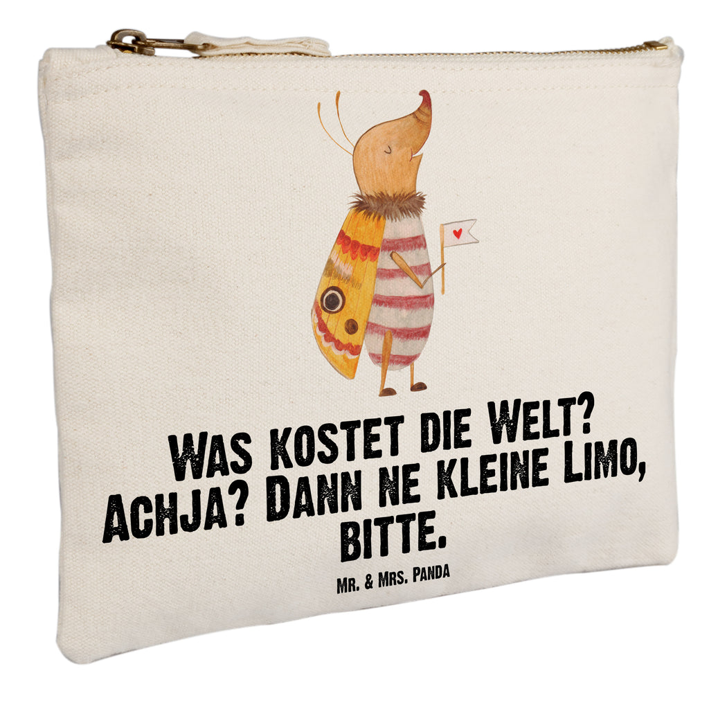 Schminktasche Nachtfalter mit Fähnchen Schminktasche, Kosmetiktasche, Kosmetikbeutel, Stiftemäppchen, Etui, Federmappe, Makeup, XXL, Schminketui, Kosmetiketui, Schlamperetui, Tiermotive, Gute Laune, lustige Sprüche, Tiere, Nachtfalter, Käfer, Spruch lustig, Spruch witzig, süß, niedlich, Küche Deko, Was kostet die Welt