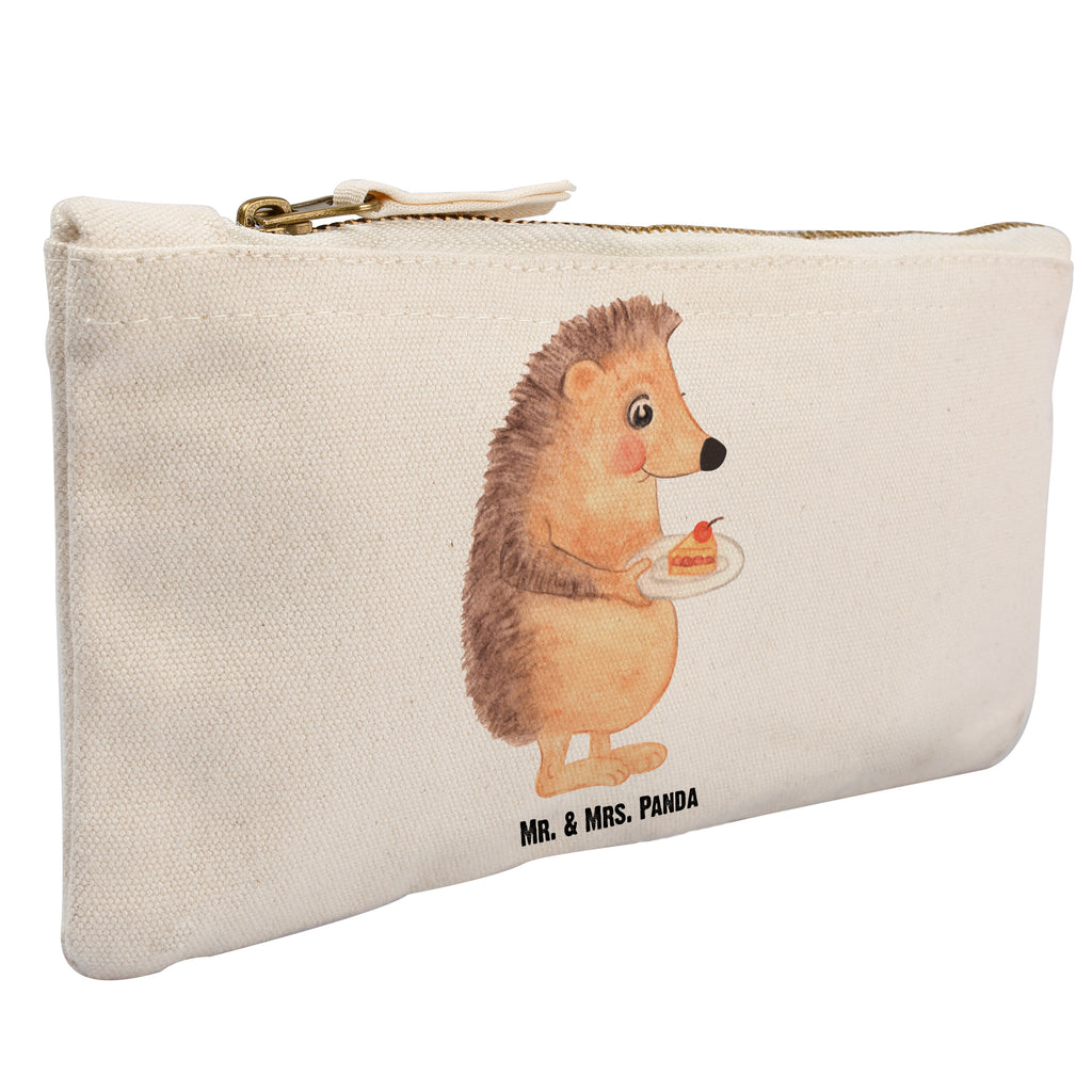 Schminktasche Igel mit Kuchenstück Schminktasche, Kosmetiktasche, Kosmetikbeutel, Stiftemäppchen, Etui, Federmappe, Makeup, XXL, Schminketui, Kosmetiketui, Schlamperetui, Tiermotive, Gute Laune, lustige Sprüche, Tiere, Igel, Essen Spruch, Kuchen, Backen Geschenk, Kuchen backen, Einladung Party, Geburtstagskuchen, Torte