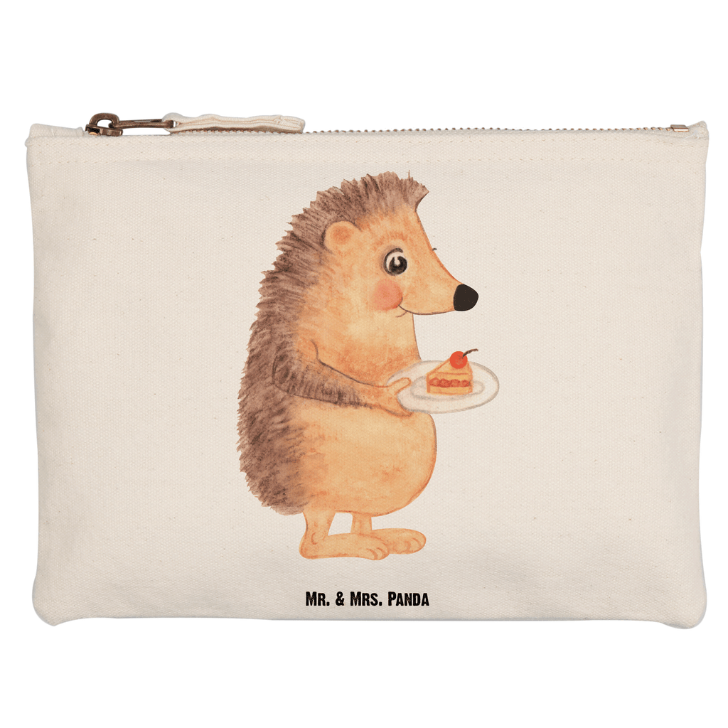 Schminktasche Igel mit Kuchenstück Schminktasche, Kosmetiktasche, Kosmetikbeutel, Stiftemäppchen, Etui, Federmappe, Makeup, XXL, Schminketui, Kosmetiketui, Schlamperetui, Tiermotive, Gute Laune, lustige Sprüche, Tiere, Igel, Essen Spruch, Kuchen, Backen Geschenk, Kuchen backen, Einladung Party, Geburtstagskuchen, Torte