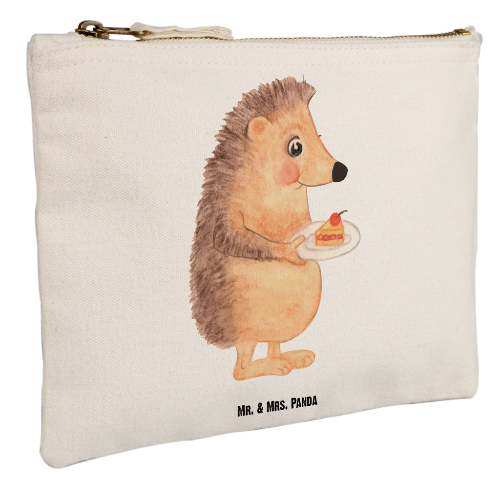 Schminktasche Igel mit Kuchenstück Schminktasche, Kosmetiktasche, Kosmetikbeutel, Stiftemäppchen, Etui, Federmappe, Makeup, XXL, Schminketui, Kosmetiketui, Schlamperetui, Tiermotive, Gute Laune, lustige Sprüche, Tiere, Igel, Essen Spruch, Kuchen, Backen Geschenk, Kuchen backen, Einladung Party, Geburtstagskuchen, Torte