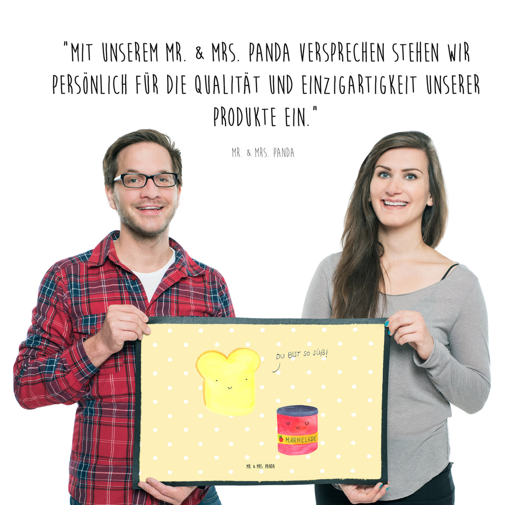 Fußmatte Toast & Marmelade Türvorleger, Schmutzmatte, Fußabtreter, Matte, Schmutzfänger, Fußabstreifer, Schmutzfangmatte, Türmatte, Motivfußmatte, Haustürmatte, Vorleger, Tiermotive, Gute Laune, lustige Sprüche, Tiere, Toast, Marmelade, Dreamteam, süße Postkarte, süß, Küche Deko, Küche Spruch, Frühstück Einladung, Brot, Toastbrot