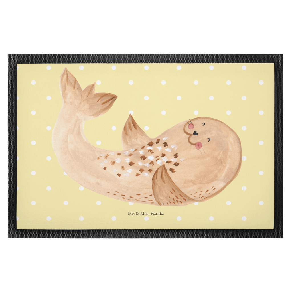 Fußmatte Robbe liegend Robbe, Robben, Seehund, Strand, Meerestier, Ostsee, Nordsee, Lachen, Freude Türvorleger, Schmutzmatte, Fußabtreter, Matte, Schmutzfänger, Fußabstreifer, Schmutzfangmatte, Türmatte, Motivfußmatte,  Haustürmatte, Vorleger  süße Tiermotive, gute Laune, lustige Sprüche, Tiere