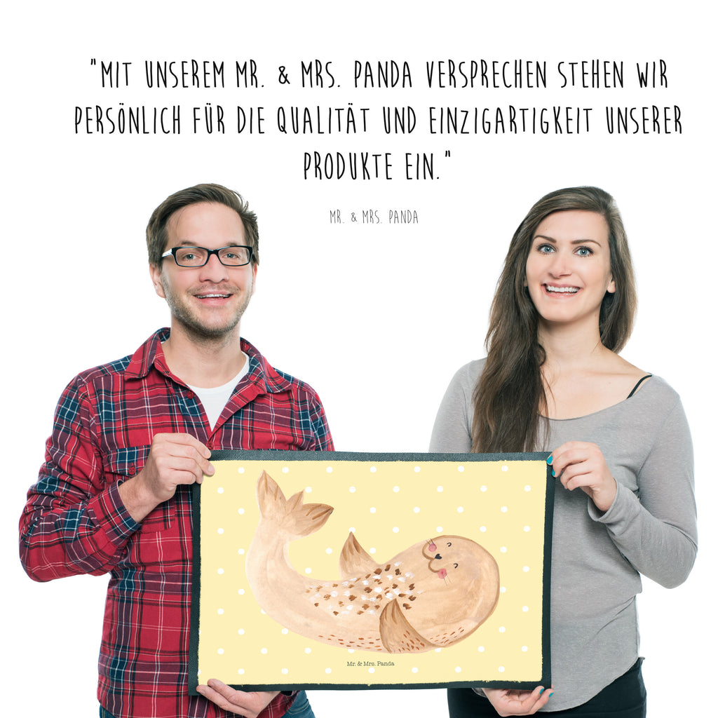 Fußmatte Robbe liegend Robbe, Robben, Seehund, Strand, Meerestier, Ostsee, Nordsee, Lachen, Freude Türvorleger, Schmutzmatte, Fußabtreter, Matte, Schmutzfänger, Fußabstreifer, Schmutzfangmatte, Türmatte, Motivfußmatte,  Haustürmatte, Vorleger  süße Tiermotive, gute Laune, lustige Sprüche, Tiere