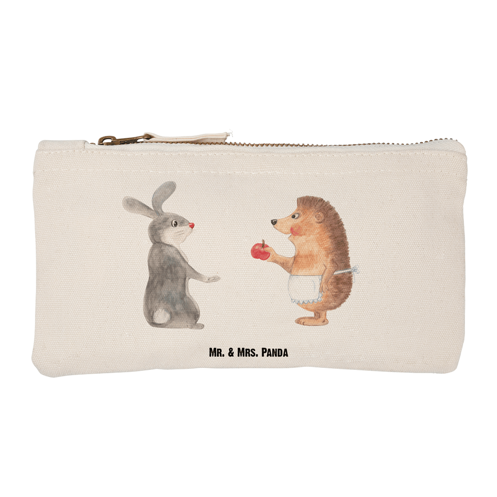 Schminktasche Liebe ist nie ohne Schmerz Schminktasche, Kosmetiktasche, Kosmetikbeutel, Stiftemäppchen, Etui, Federmappe, Makeup, XXL, Schminketui, Kosmetiketui, Schlamperetui, Tiermotive, Gute Laune, lustige Sprüche, Tiere, Igel und Hase, Igel, Hase, Liebe Spruch, Liebeskummer Geschenk, Herzschmerz, Trösten, Trennungsschmerz, Spruch romantisch