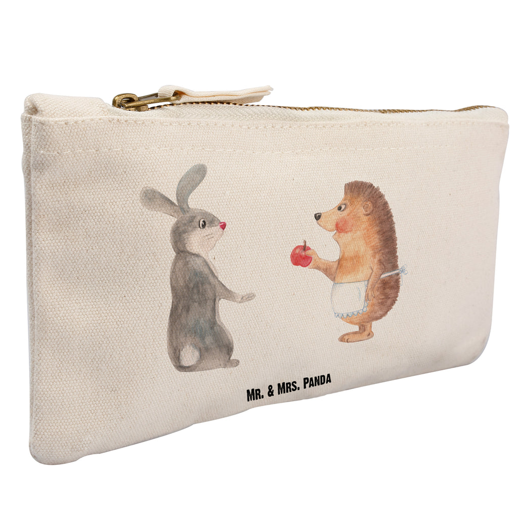 Schminktasche Liebe ist nie ohne Schmerz Schminktasche, Kosmetiktasche, Kosmetikbeutel, Stiftemäppchen, Etui, Federmappe, Makeup, XXL, Schminketui, Kosmetiketui, Schlamperetui, Tiermotive, Gute Laune, lustige Sprüche, Tiere, Igel und Hase, Igel, Hase, Liebe Spruch, Liebeskummer Geschenk, Herzschmerz, Trösten, Trennungsschmerz, Spruch romantisch