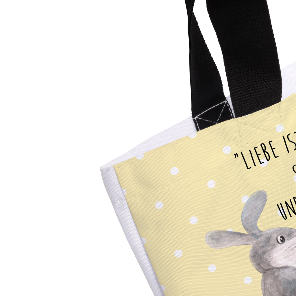 Shopper Liebe ist nie ohne Schmerz Beutel, Einkaufstasche, Tasche, Strandtasche, Einkaufsbeutel, Shopper, Schultasche, Freizeittasche, Tragebeutel, Schulbeutel, Alltagstasche, Tiermotive, Gute Laune, lustige Sprüche, Tiere, Igel und Hase, Igel, Hase, Liebe Spruch, Liebeskummer Geschenk, Herzschmerz, Trösten, Trennungsschmerz, Spruch romantisch