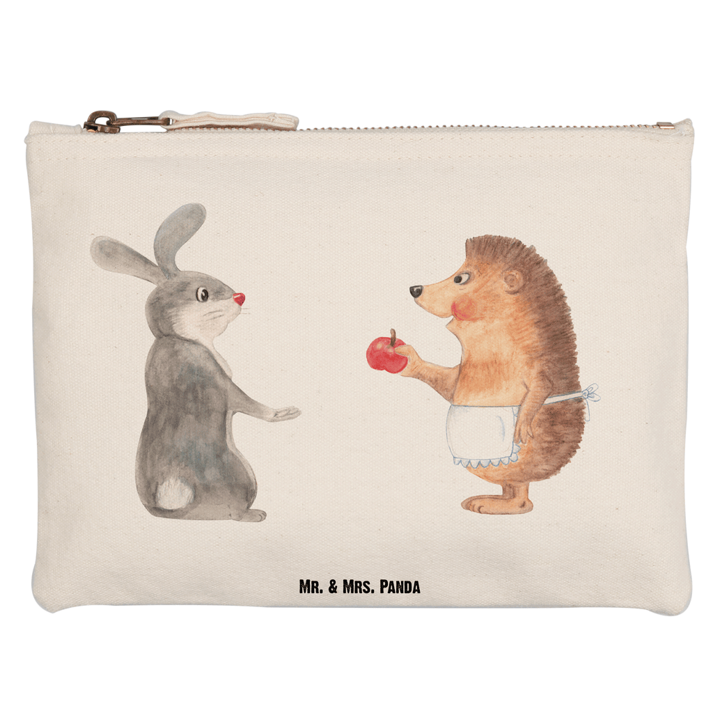 Schminktasche Liebe ist nie ohne Schmerz Schminktasche, Kosmetiktasche, Kosmetikbeutel, Stiftemäppchen, Etui, Federmappe, Makeup, XXL, Schminketui, Kosmetiketui, Schlamperetui, Tiermotive, Gute Laune, lustige Sprüche, Tiere, Igel und Hase, Igel, Hase, Liebe Spruch, Liebeskummer Geschenk, Herzschmerz, Trösten, Trennungsschmerz, Spruch romantisch