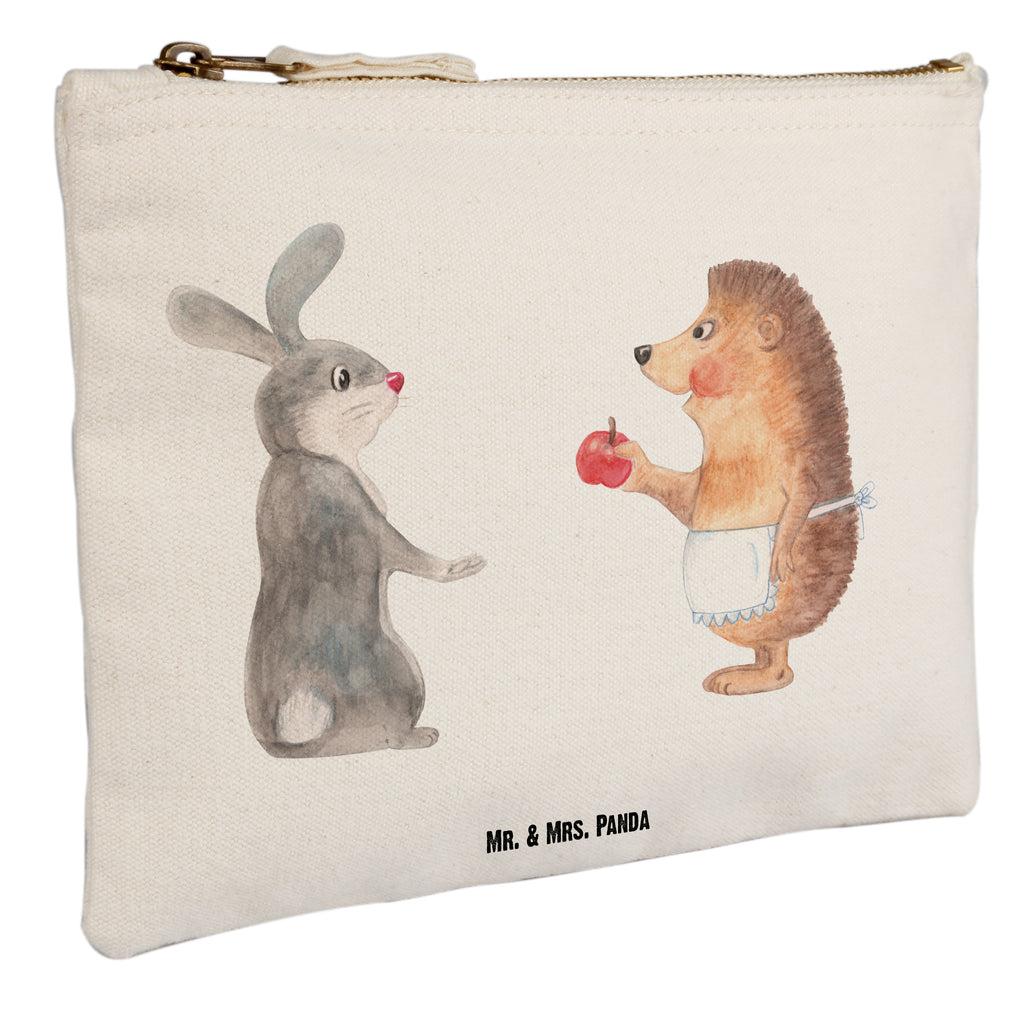 Schminktasche Liebe ist nie ohne Schmerz Schminktasche, Kosmetiktasche, Kosmetikbeutel, Stiftemäppchen, Etui, Federmappe, Makeup, XXL, Schminketui, Kosmetiketui, Schlamperetui, Tiermotive, Gute Laune, lustige Sprüche, Tiere, Igel und Hase, Igel, Hase, Liebe Spruch, Liebeskummer Geschenk, Herzschmerz, Trösten, Trennungsschmerz, Spruch romantisch